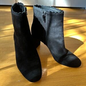 Ann Taylor black suede booties